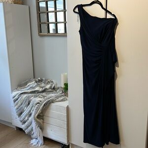 Adrianna Pappel floor length dress navy blue